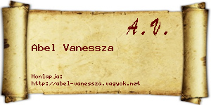 Abel Vanessza névjegykártya
